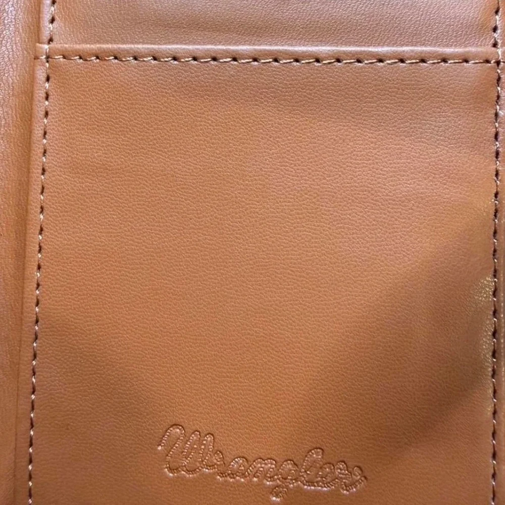 Wrangler Cowhide Pattern Wallet with Tan Accents - Picture 5 of 7